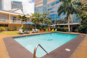 Room, Pool View (1 King or 2 Doubles) | View from room - Waikiki Heritage Hotel (Honolulu)