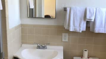 Standard Room, 2 Double Beds | Bathroom | Shower