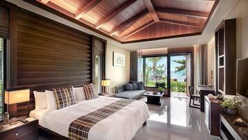 Beach Front Villa | Minibar, in-room safe, individually decorated, individually furnished