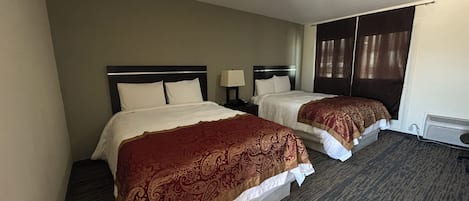 Room, 2 Queen Beds, Non Smoking | Desk, iron/ironing board, free WiFi, bed sheets
