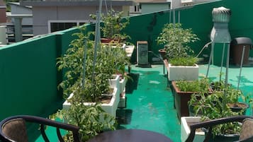 Outdoor banquet area