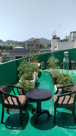 Outdoor banquet area