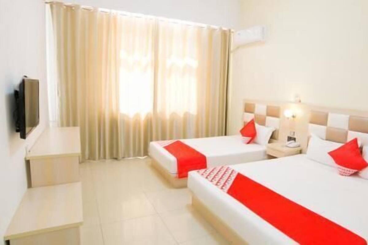 Perhehuone | Työpöytä, pimennysverhot, ilmainen Wi-Fi, vuodevaatteet