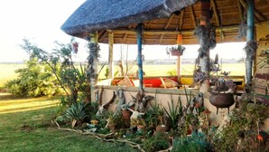Terrace/patio - Blue Skies Backpackers (Makhanda)