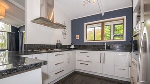 House, 4 Bedrooms | Private kitchen | Espresso maker, full-size fridge, microwave, oven - As You Do Retreat (Rotorua)