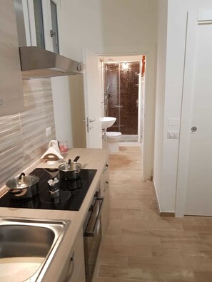 Monolocale, 1 letto queen (Left side) | Cucina privata