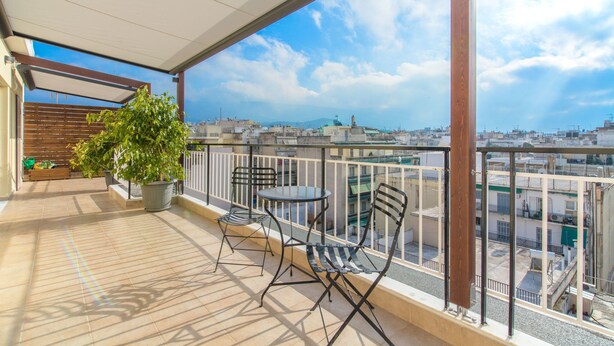 Apartment, 2 Bedrooms | Balcony - Urban Penthouse -360 view of Athens (Zografos)
