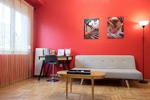 Apartment, 2 Bedrooms | Living area | Flat-screen TV - Casa de colores next to the metro (Kaisariani)