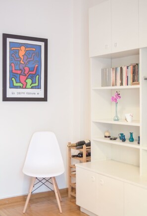 Apartment, 2 Bedrooms | Living area - Live like a local apt 5' from metro (Athens)