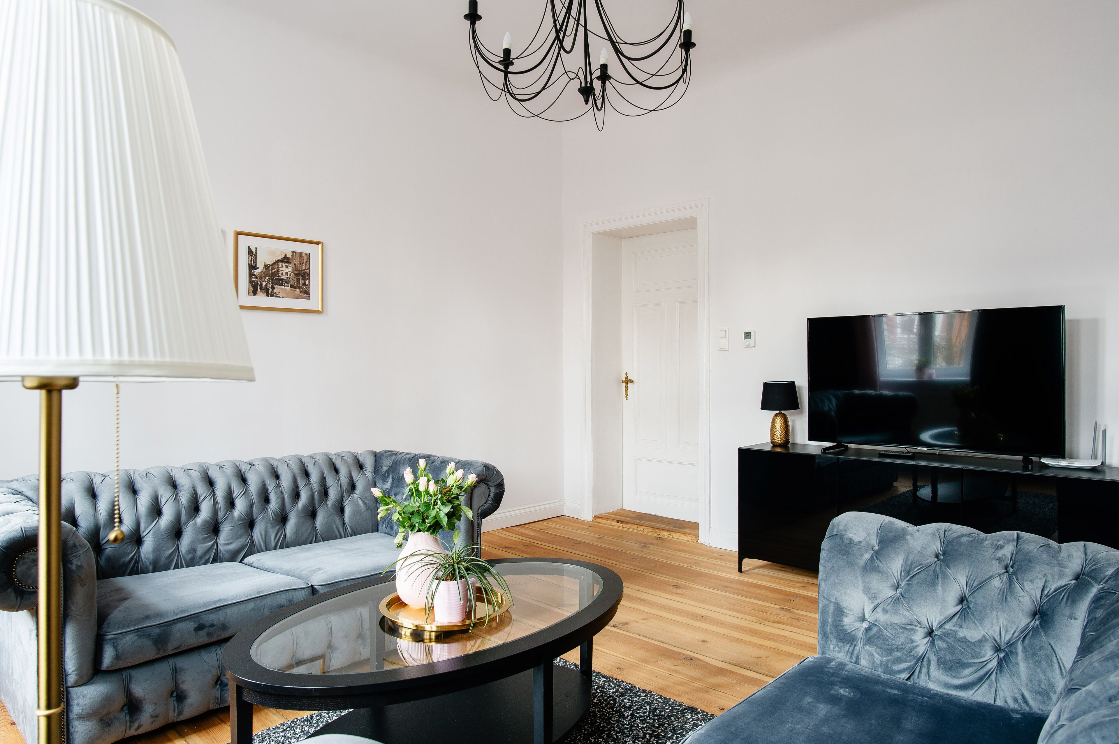 Departamento Deluxe, 1 habitación, cocina, vista al río | Sala de estar | Smart TV, Netflix y servicios de streaming 