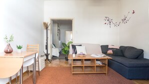 Apartment | Living area | Flat-screen TV - Soula's apm 5' mins to the metro (Athens)