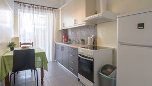 Apartment | Private kitchen | Fridge, oven, stovetop, electric kettle - Soula's apm 5' mins to the metro (Athens)