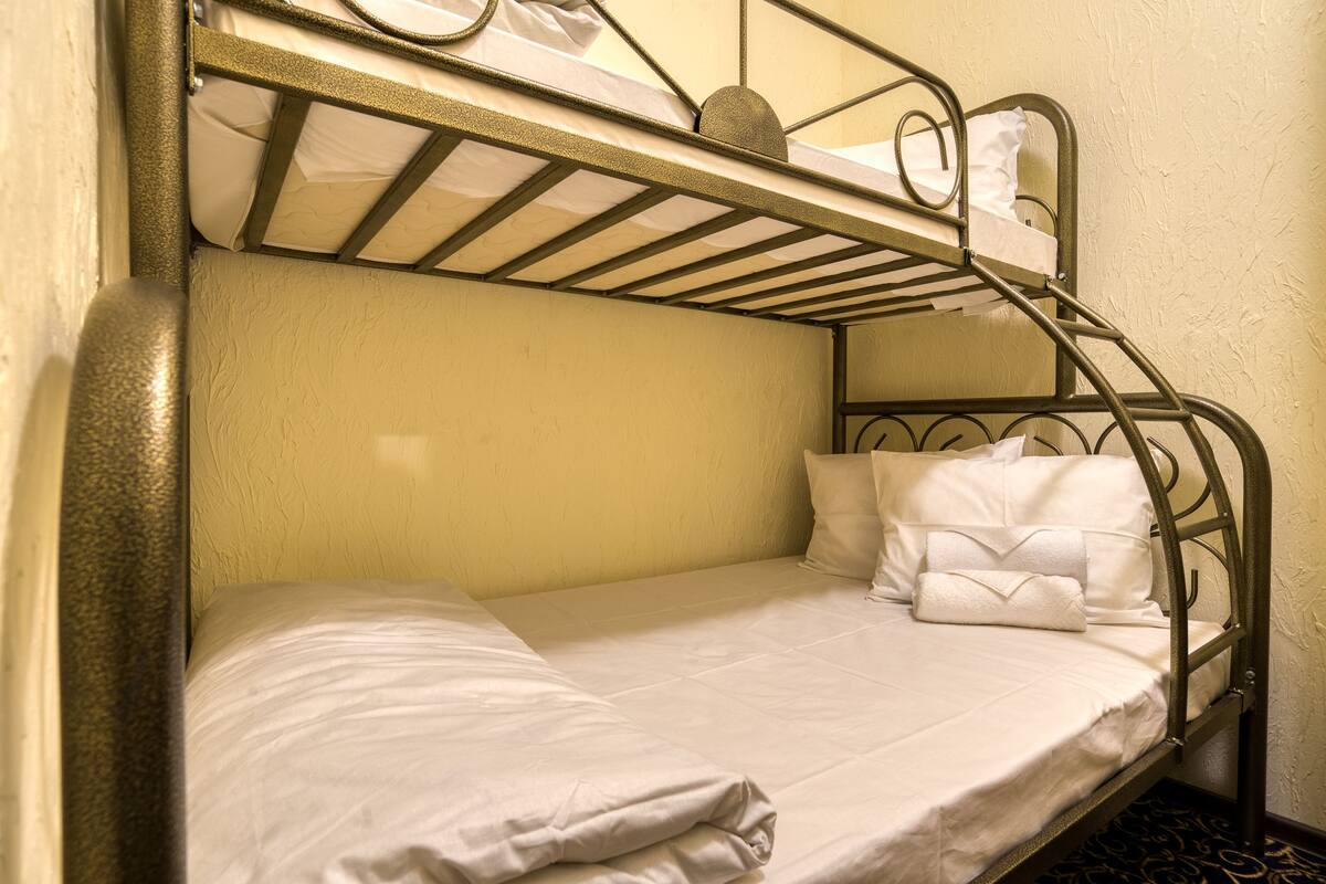 Desk, free WiFi, bed sheets