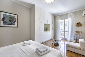 Apartment | 2 bedrooms, hypo-allergenic bedding, desk, laptop workspace - Class Style& Elegance 3' walk to the Sea (Palaio Faliro)