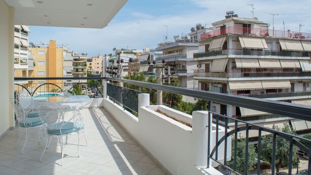 Apartment | Balcony view - Luxurious apt in the Athenian Riviera (Alimos)
