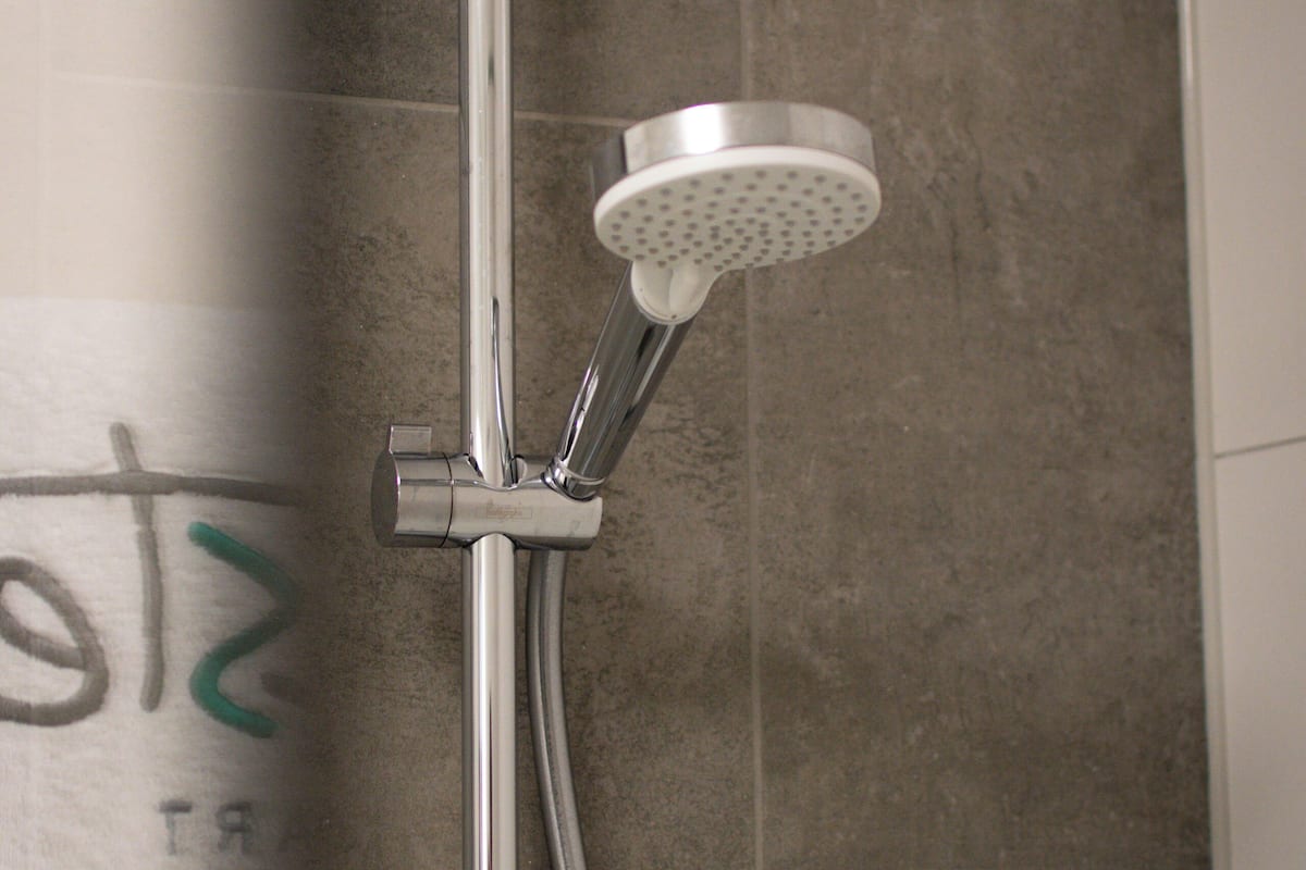 standard double room | bathroom | shower, towels