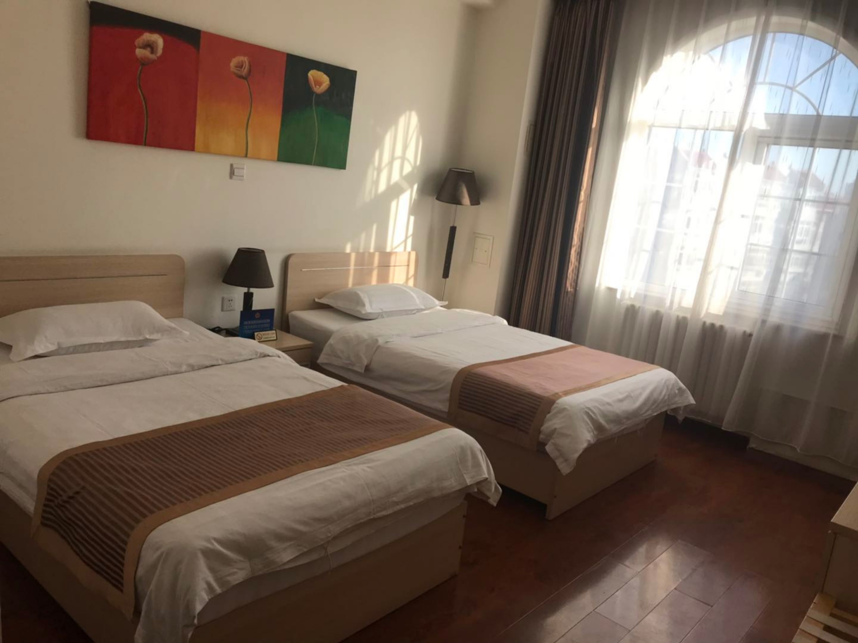 twin room | premium bedding, desk, blackout curtains, free wifi