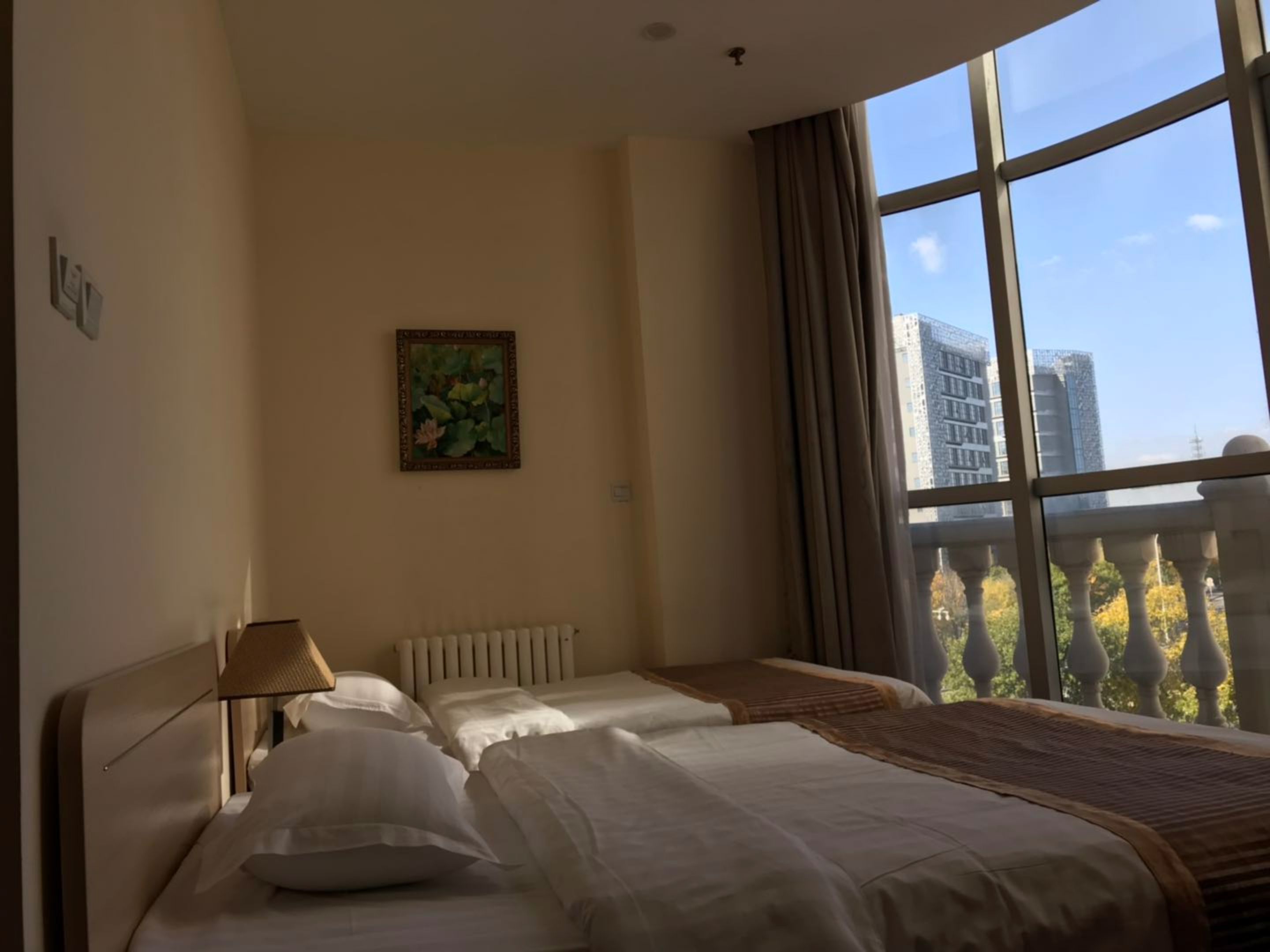 twin room | premium bedding, desk, blackout curtains, free wifi