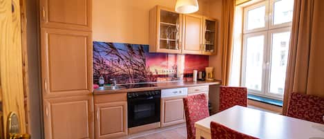 Appartement Deluxe, salle de bains privée (Mecklenburg) | Cuisine privée