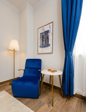 Dobbeltrom – superior, 1 queensize-seng, byutsikt | 1 soverom, sengetøy i egyptisk bomull og sengetøy av topp kvalitet