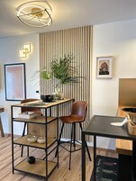 Superior Studio Suite, 1 King Bed, Sea View | Living area | LCD TV