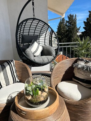 Superior Studio Suite, 1 King Bed, Sea View | Terrace/patio - Villa Mili (Hvar)