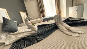 Panoramic Triple Room, Multiple Beds | Minibar, desk, laptop workspace, blackout drapes - Moonbow Beach Hotel (Alanya)