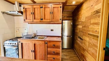 Family Cabin, 2 Bedrooms, Hot Tub, Mountain View | Private kitchen