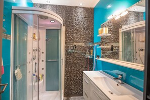 Shower, hair dryer
