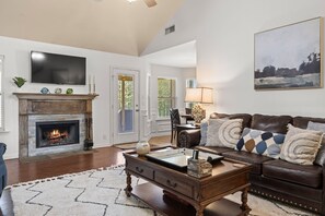 智能电视、壁炉、电子游戏、DVD 播放器