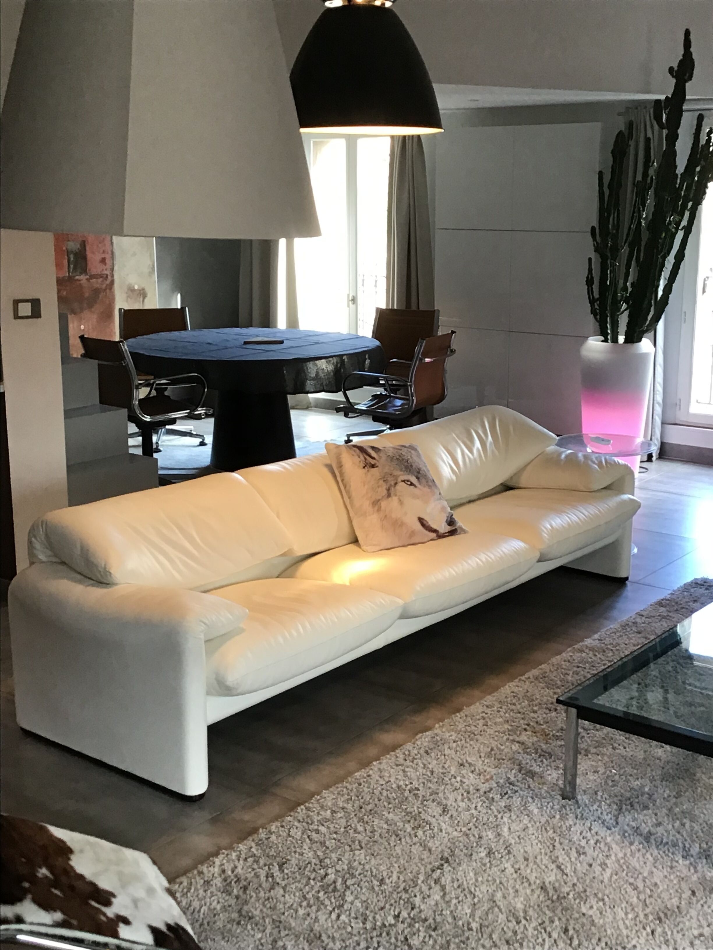 Télévision, cheminée, lecteur de DVD, livres