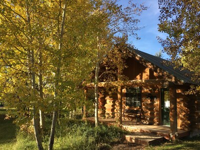 Tranquilo y tranquilo 2Q Log Cabin w 3/4 baño y cocina