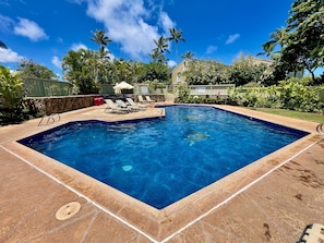 Outdoor pool, a heated pool