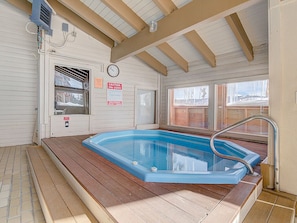 Indoor pool, a heated pool