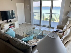 Smart TV, DVD player, books, video library