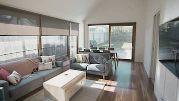 Smart TV y chimenea