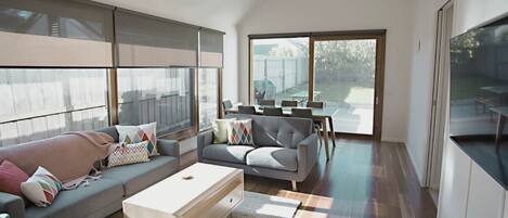 Smart TV, fireplace