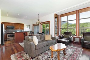 TV, fireplace, offices