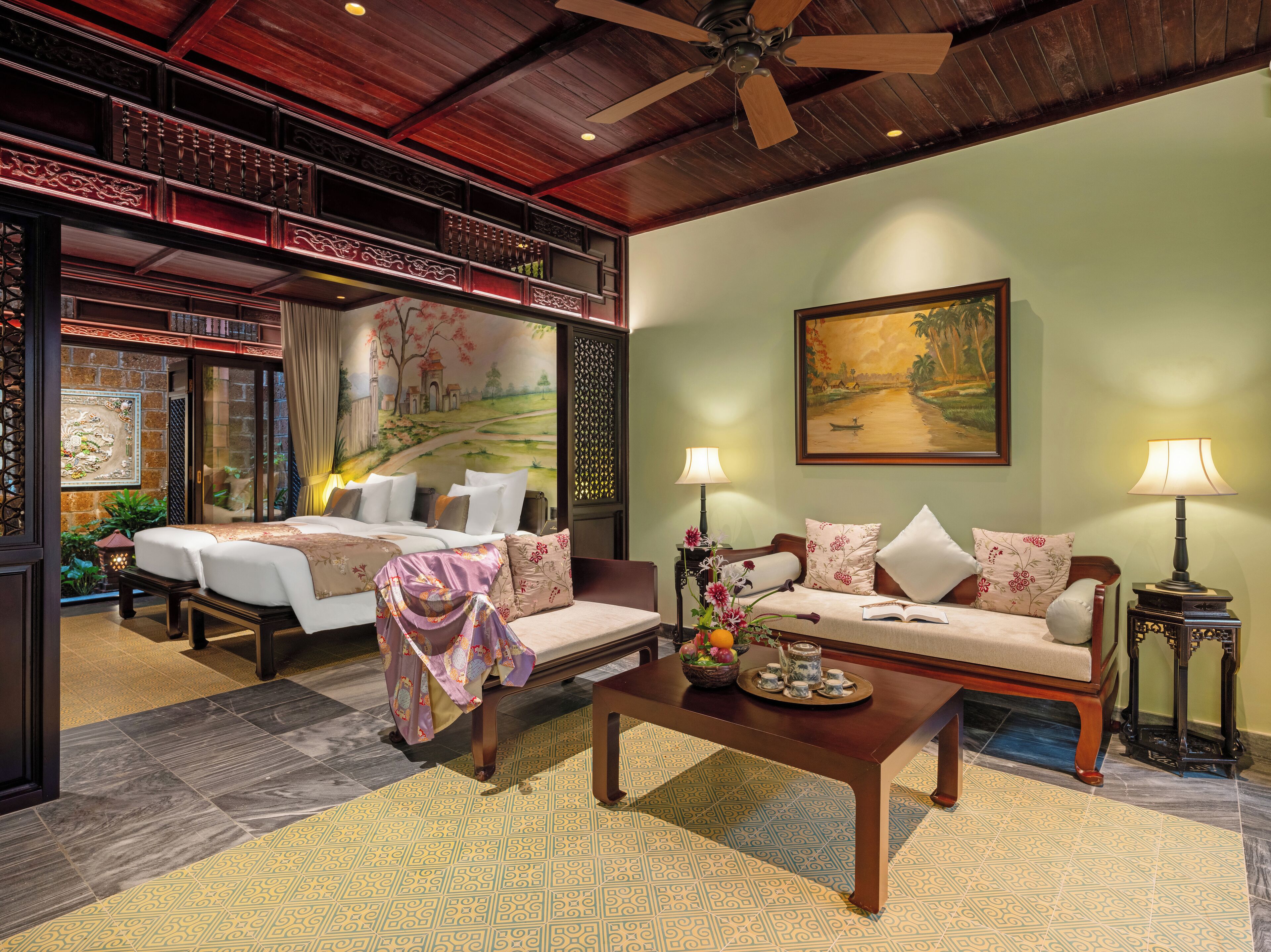 Habitación Premier con 2 camas individuales (Kim Phung) | Ropa de cama de alta calidad, camas con pillow-top y minibar 