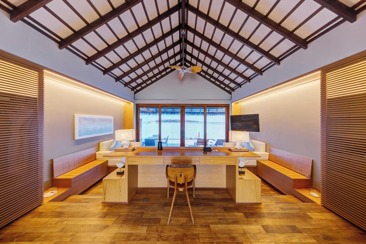 water bungalow | living area | lcd tv