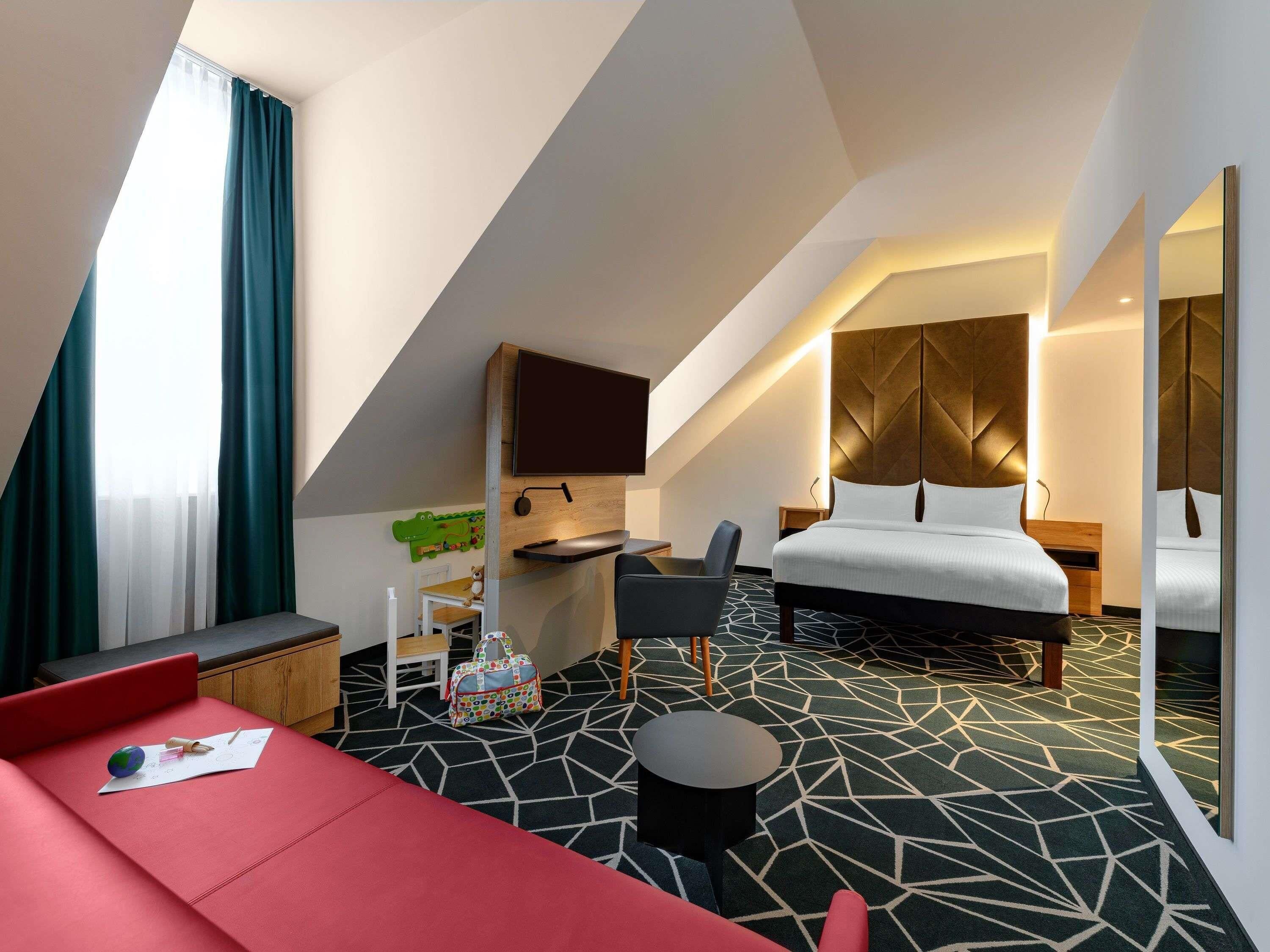In-room safe, desk, blackout curtains, soundproofing