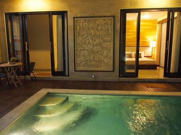 Design Villa, 3 Bedrooms, Ensuite, Pool View | Terrace/patio - iL Sonyo Villa (Seminyak)