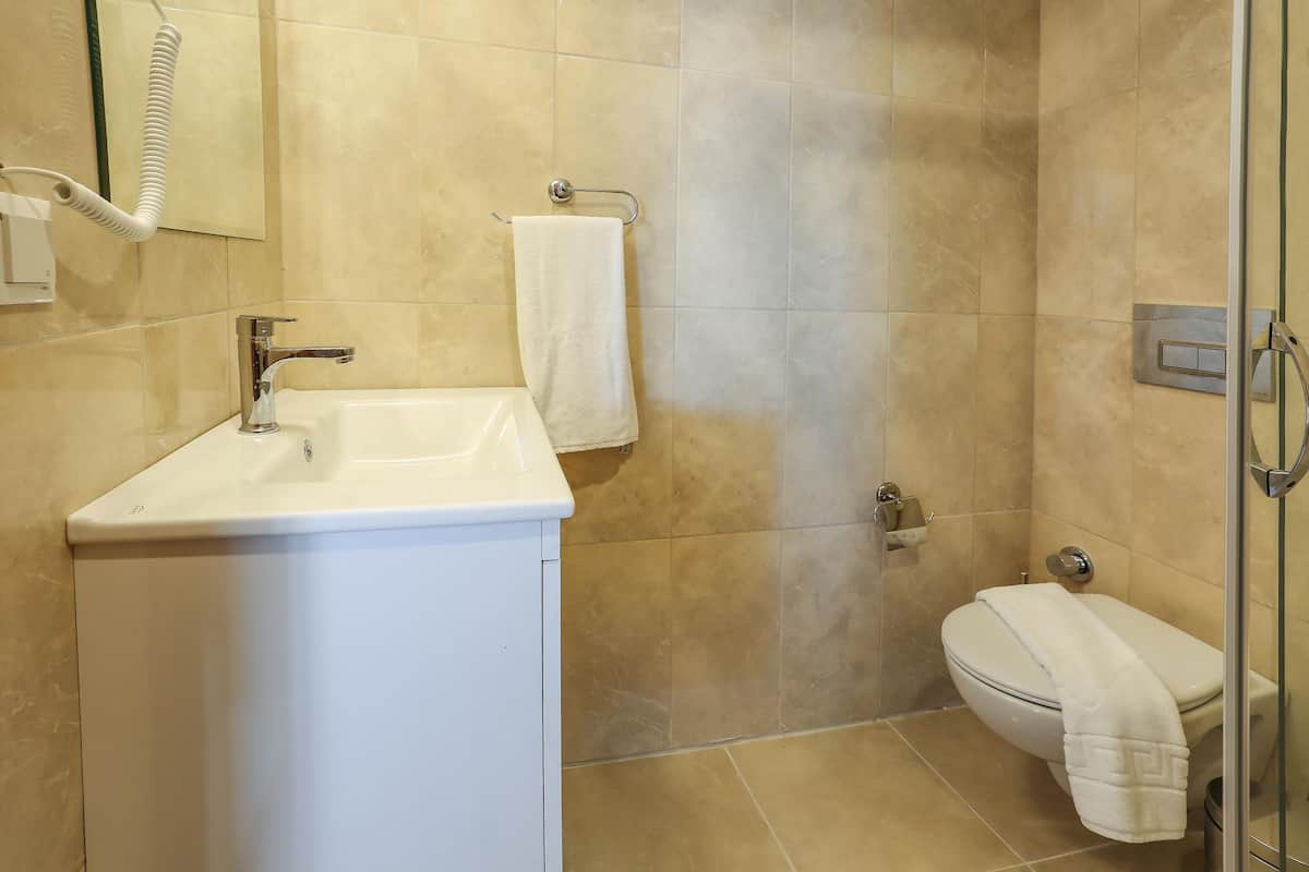 Standard Süit, 1 Büyük (Queen) Boy Yatak ve Çekyat, Deniz Manzaralı | Banyo | Duş, saç kurutma makinesi, terlik, havlu