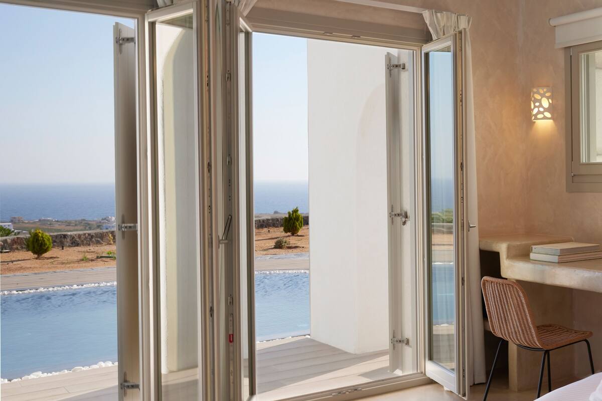 honeymoon villa with sea view and private pool | 1 bedroom, egyptian cotton sheets, premium bedding, down duvets