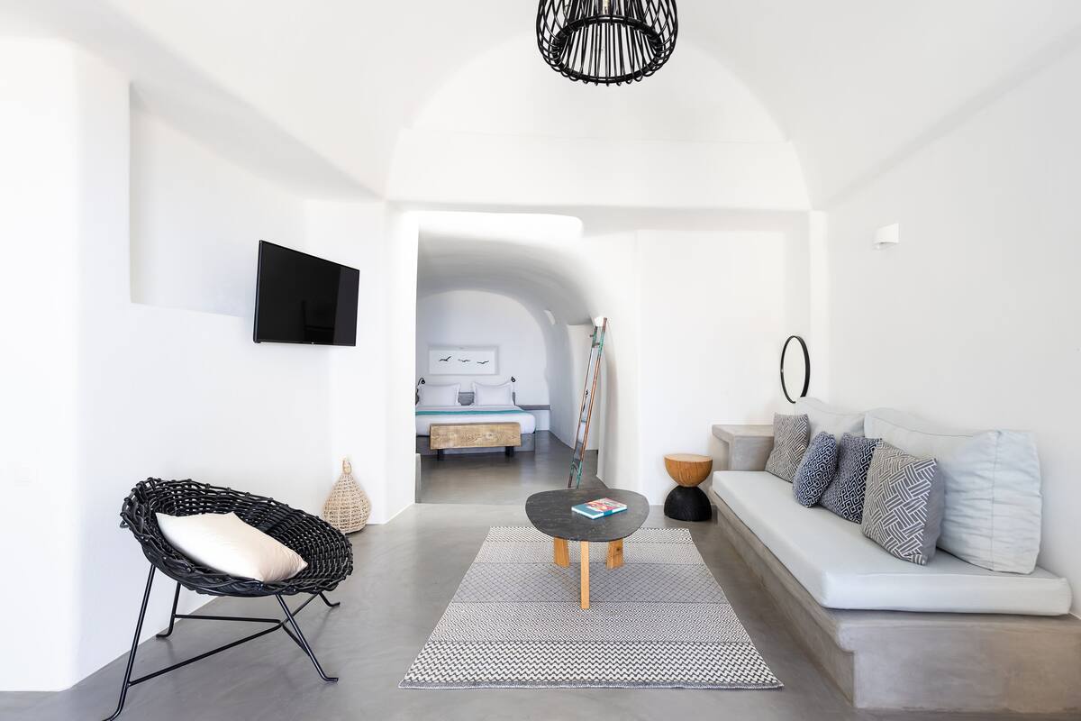 cave suite with sea view | 1 bedroom, egyptian cotton sheets, premium bedding, down duvets