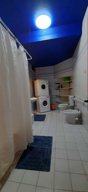 Shower, hair dryer, bidet, towels - Colours - a fairytale setting, Apartment Horizon (Madliena)