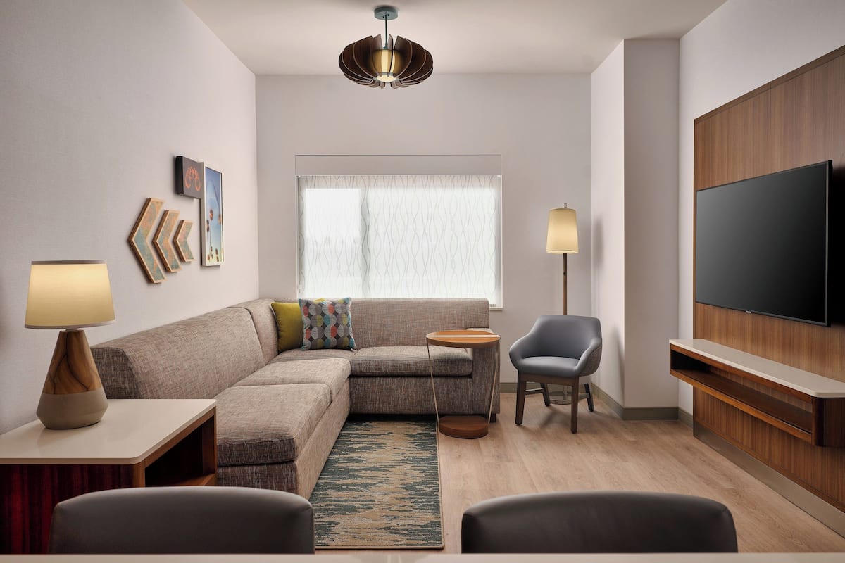 55-inch TV with cable channels, Netflix, streaming services