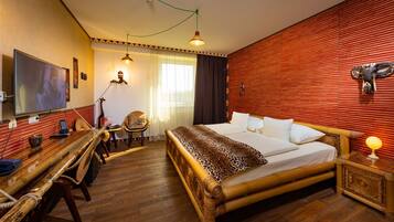 Design dubbelrum (Afrika) | 1 sovrum, sÀngtillbehör av högsta kvalitet och Select Comfort-madrasser