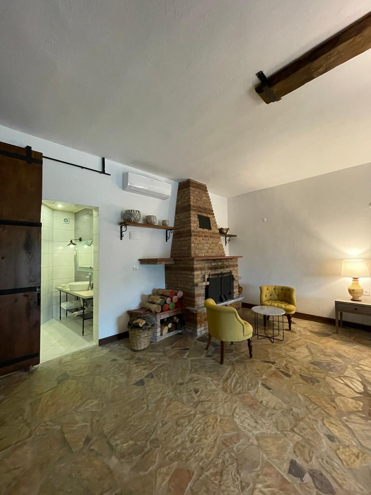 honeymoon studio suite, mountain view | living area | 105-cm led tv with premium tv channels, tv