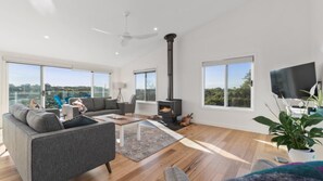 TV, fireplace, Netflix, streaming services